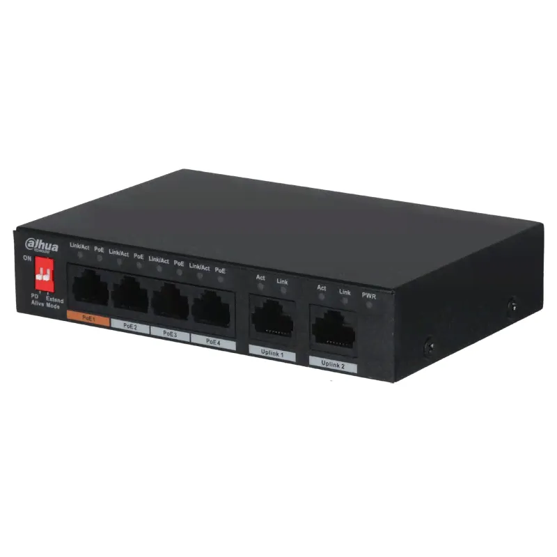 Коммутатор Dahua PFS3006-4ET-60 Неуправляемый 6-ports, DH-PFS3006-4ET-60